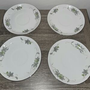 Norleans Set of 4 China Nantucket Saucers 6" Rare